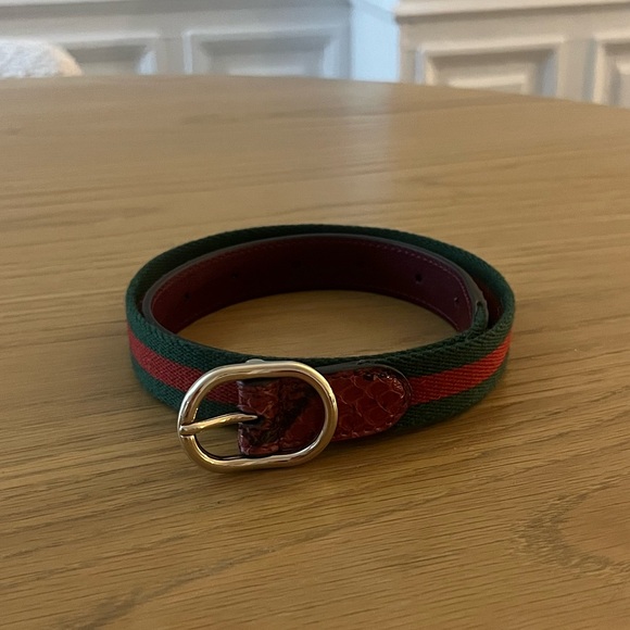 Gucci Red Python Snakeskin Strap - Picture 2 of 3